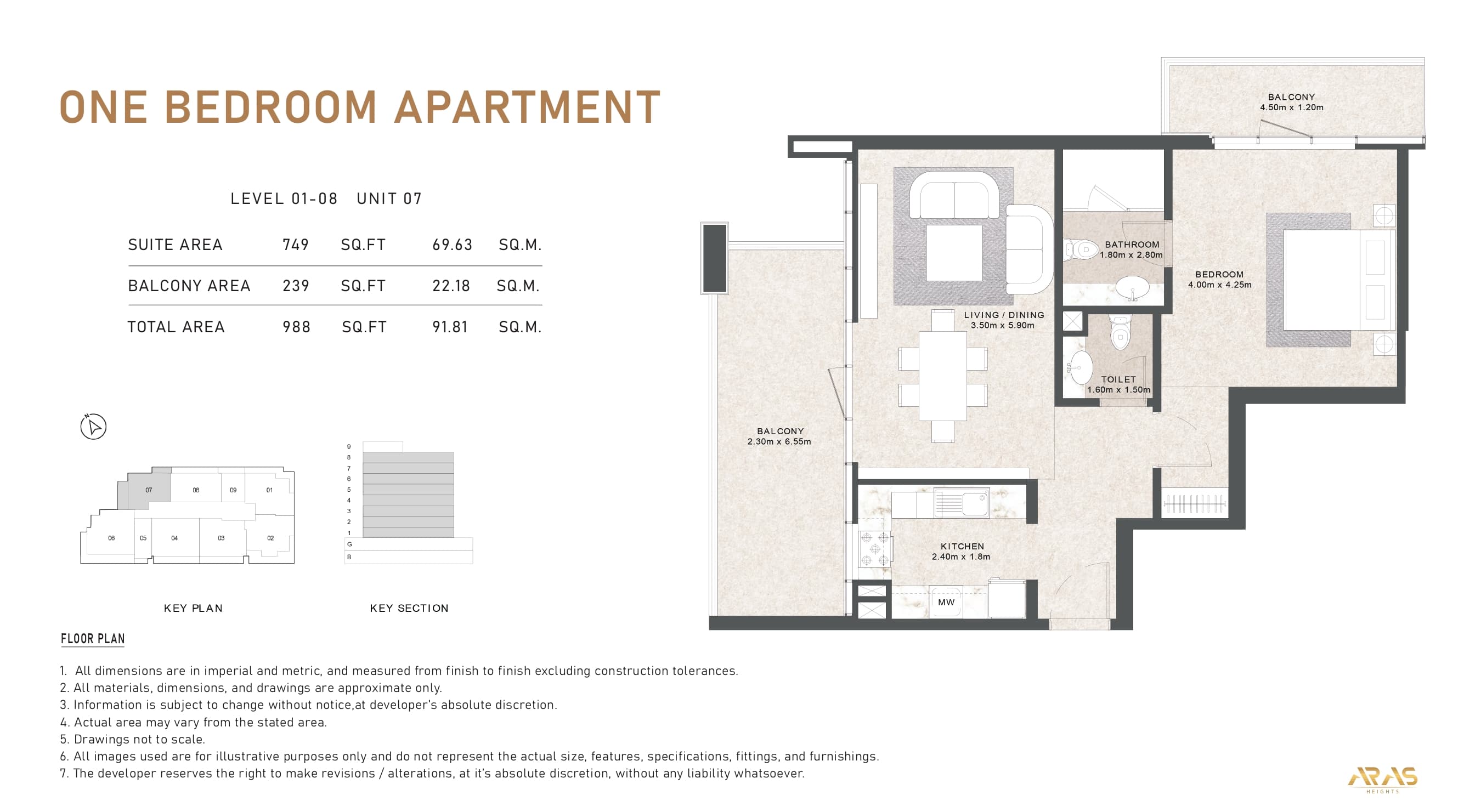 1 Bedroom Floor Plan